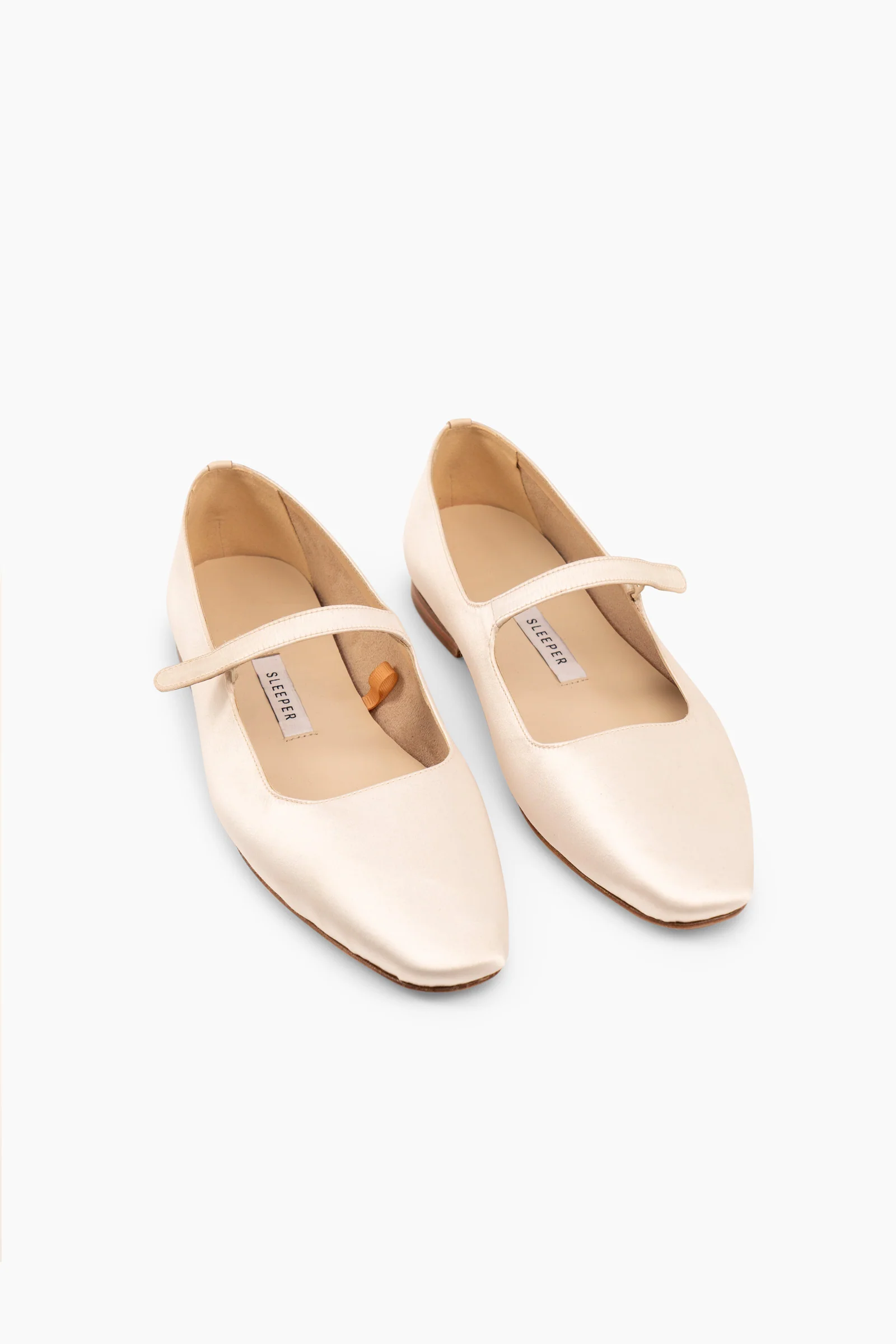 Aristocat Satin Ballet Flats in White - Image 5