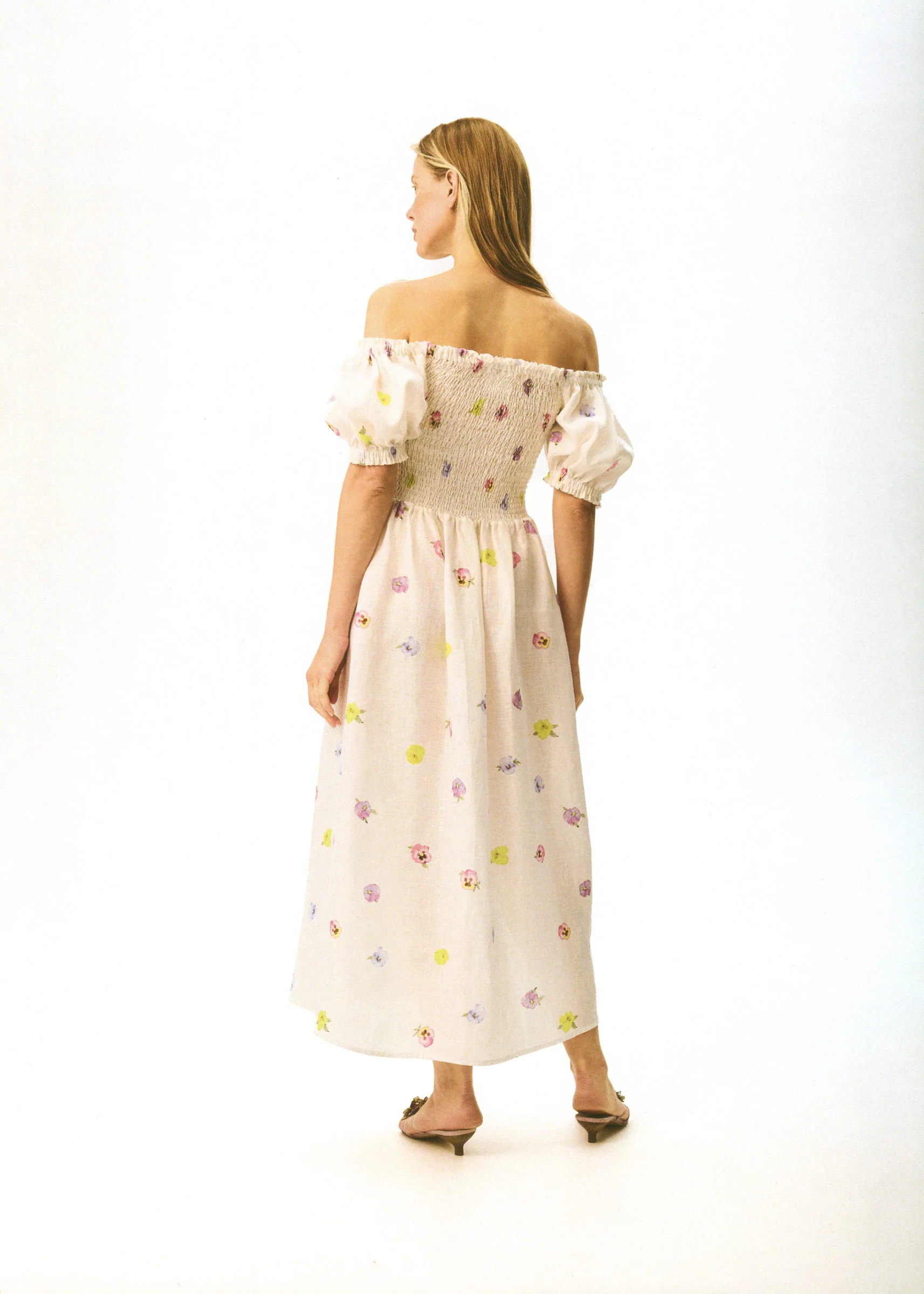 Belle Floral-Appliqué Midi Dress - Image 3