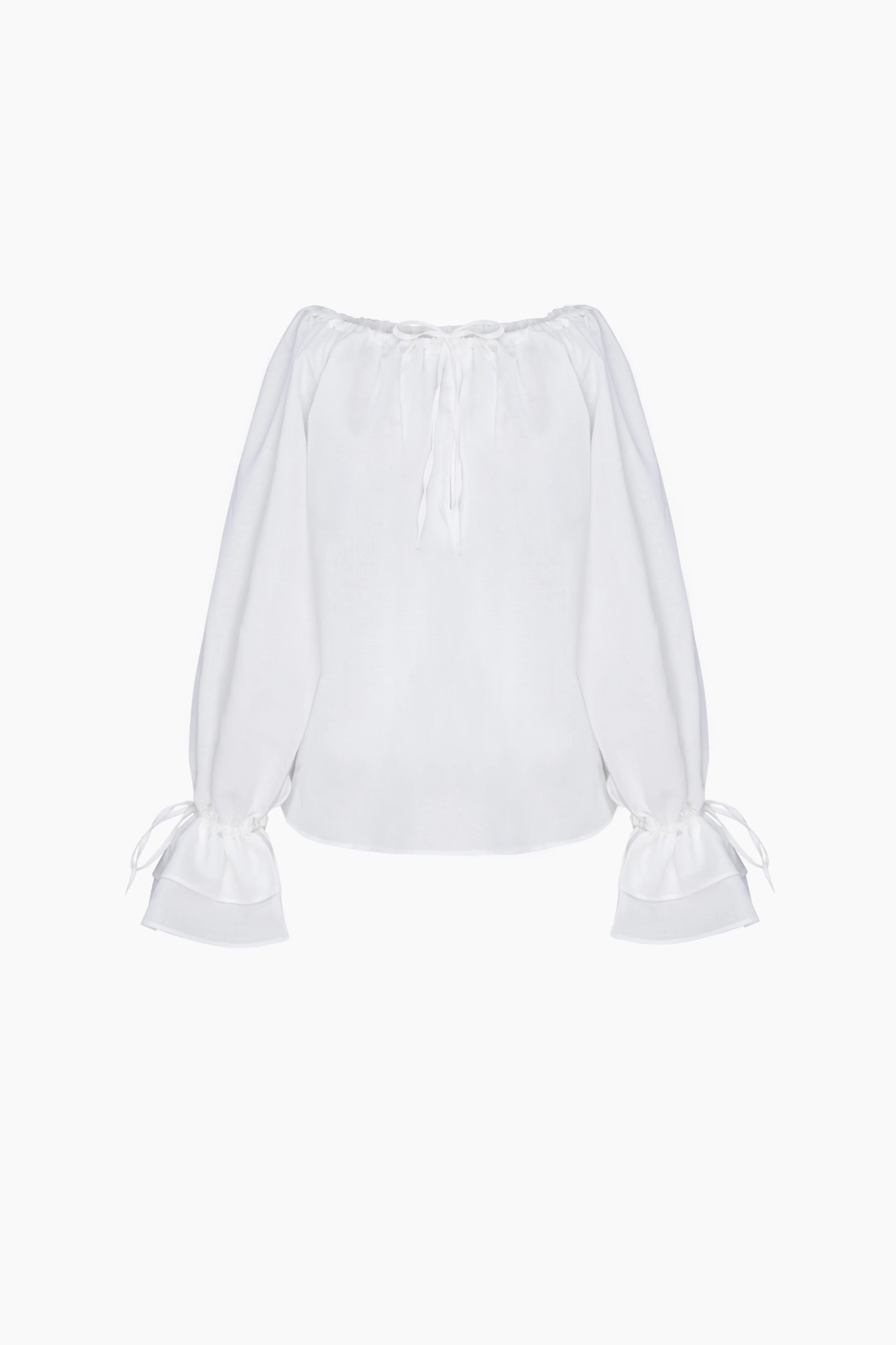 Cha-Cha Lounge Blouse in Milk - Image 5