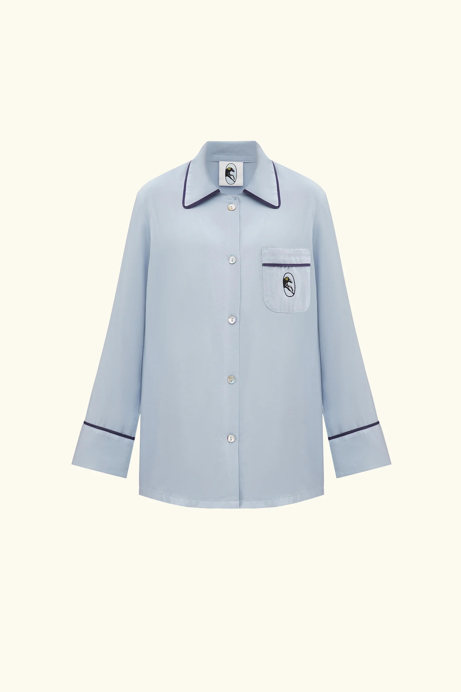Finnegan Unisex Pajama Shirt in Blue - Image 7