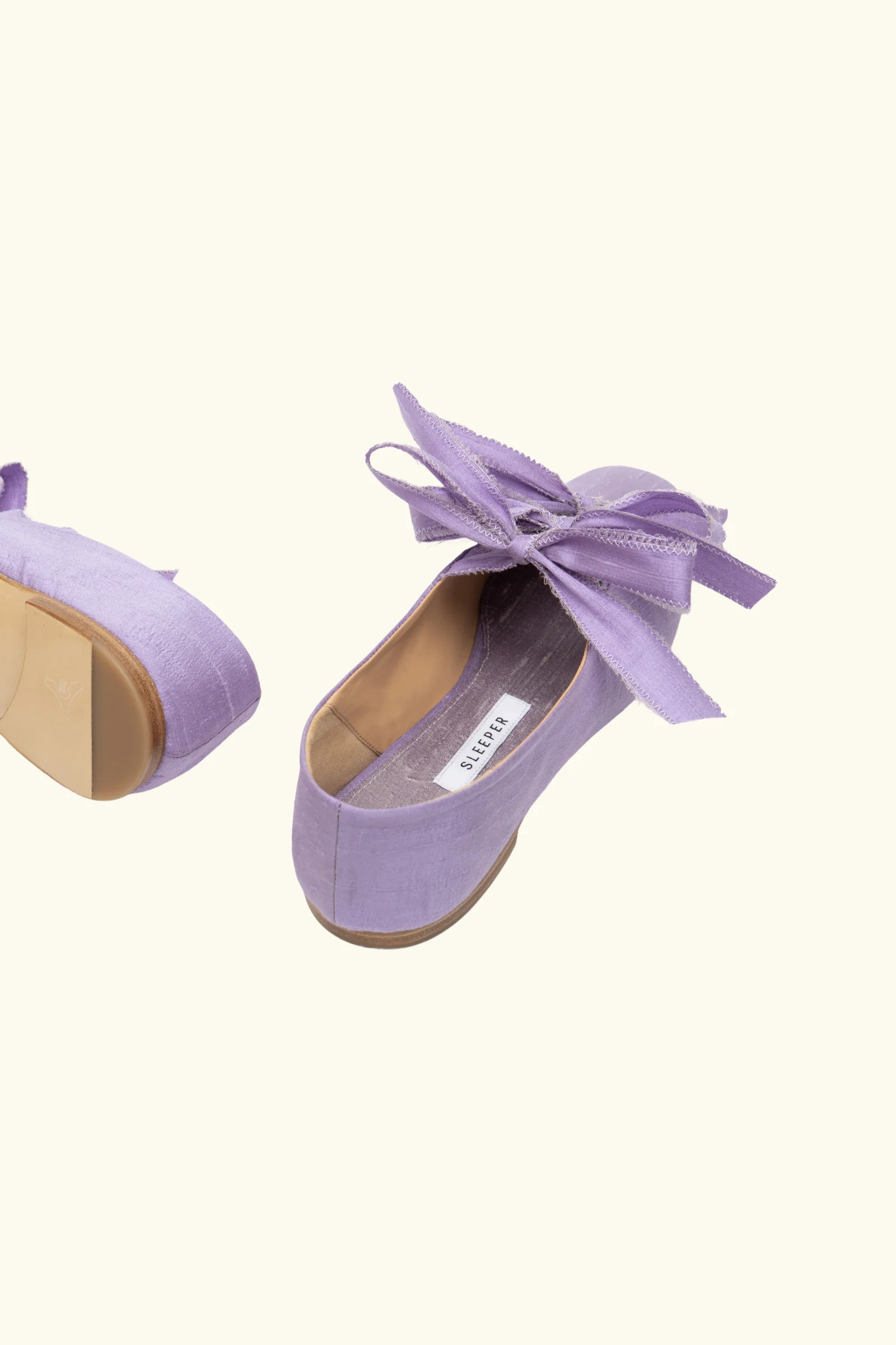 Mille-feuille Silk Flats in Lilac - Image 3