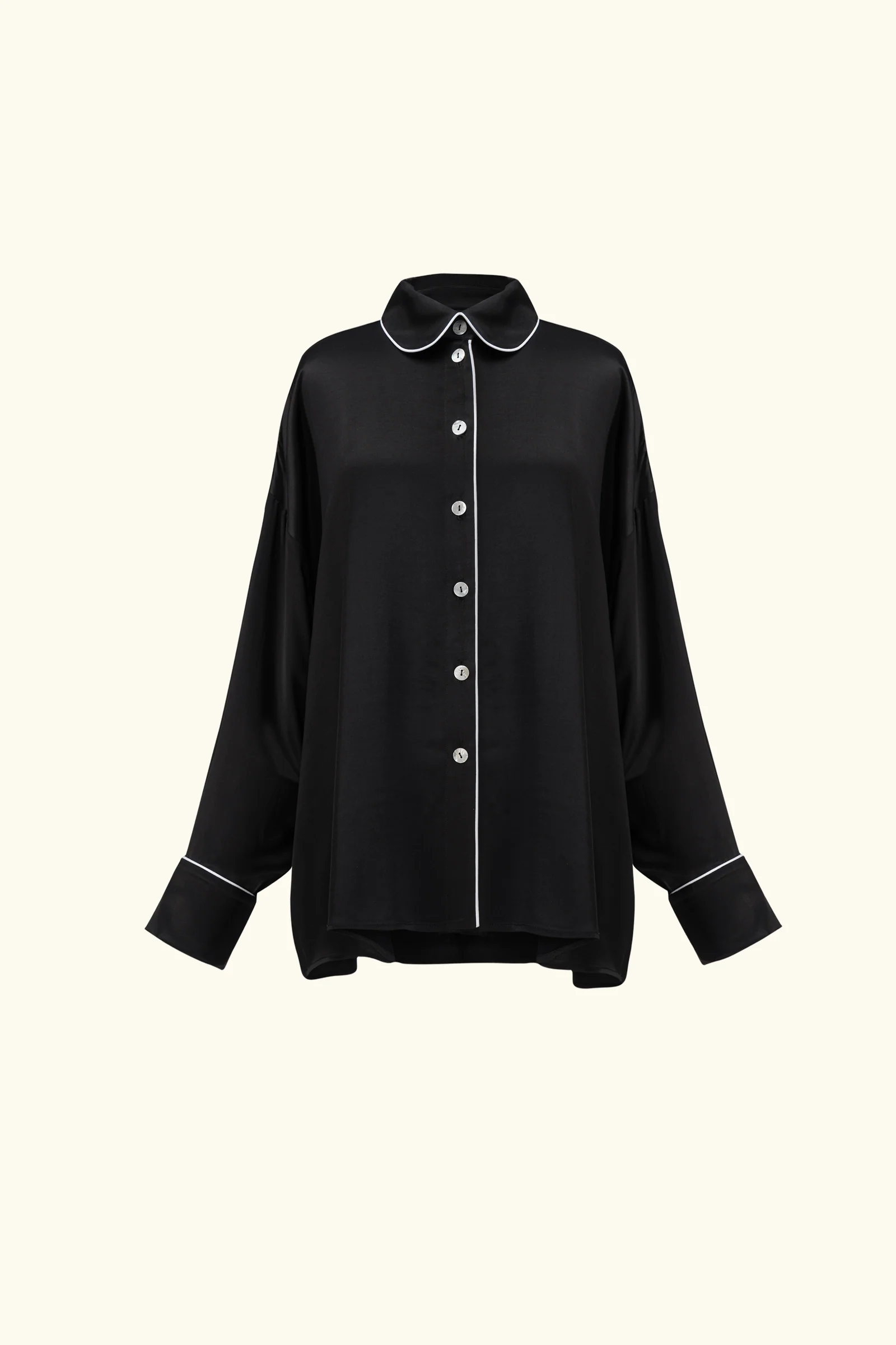 Pastelle Oversized Shirt in Black - Image 7