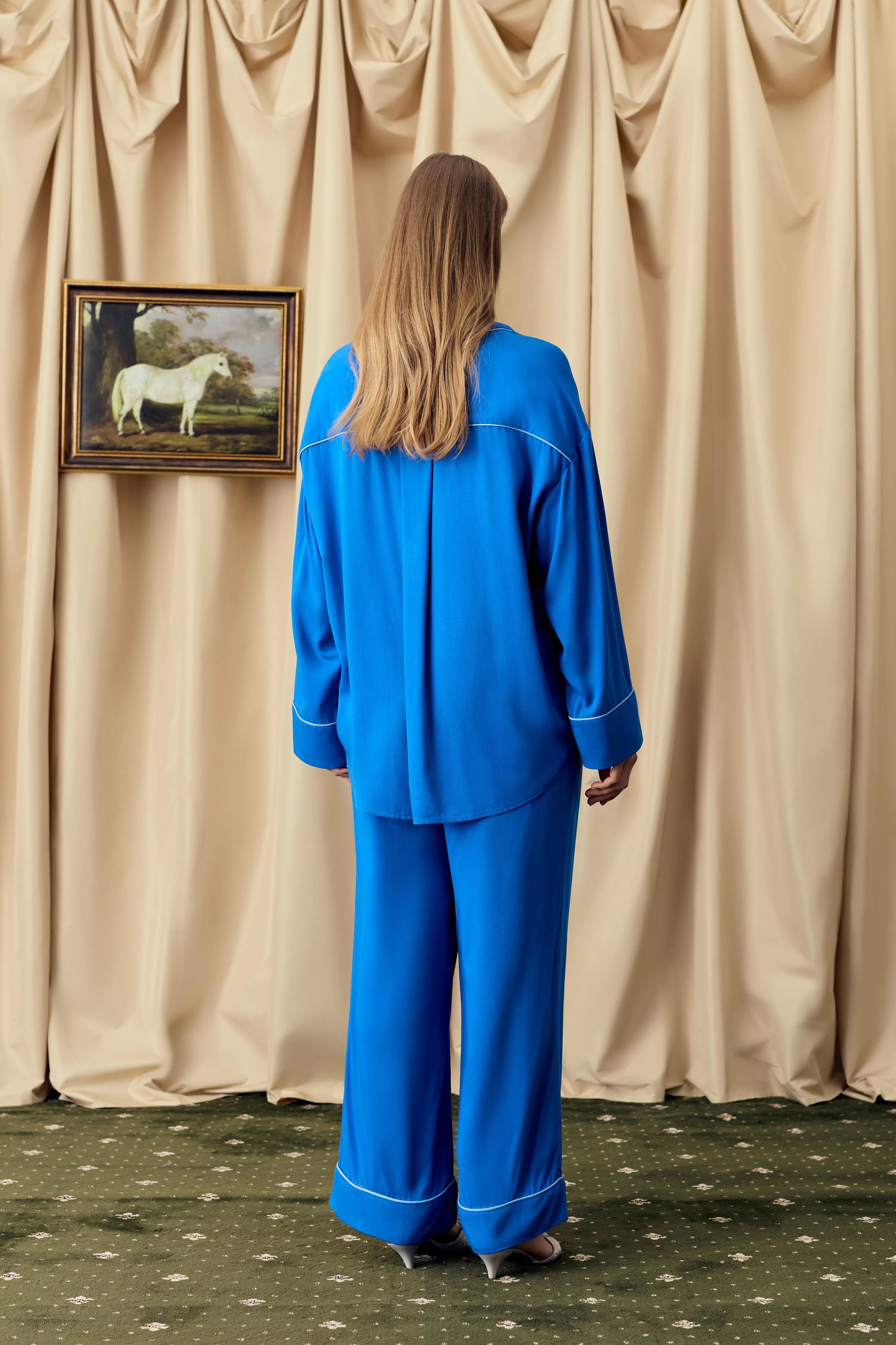 Pastelle Oversized Pants in Dusk Blue - Image 3