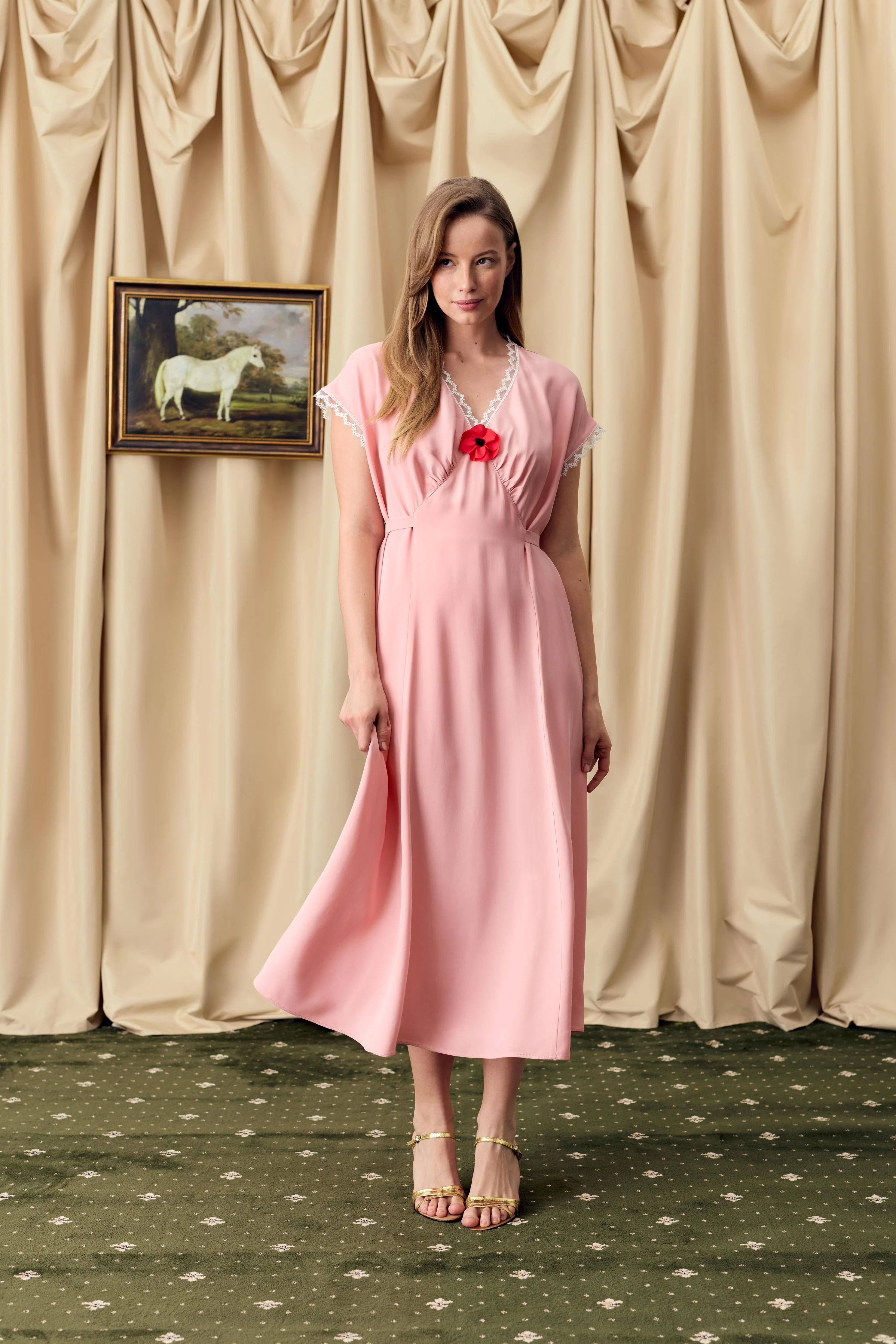 Poppi Midi Dress in Pink - Image 8