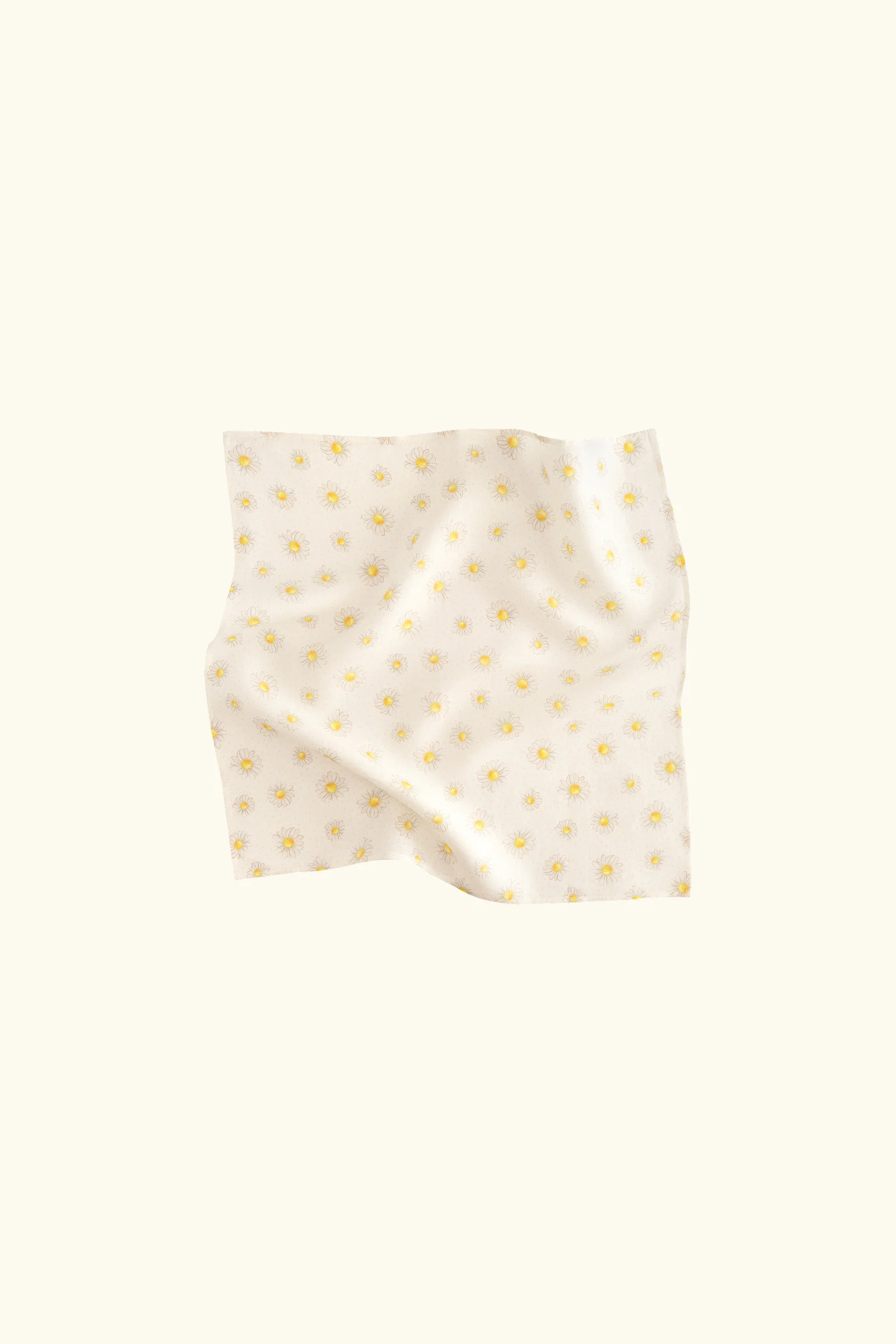 Puff Linen Lounge Pants with Headscarf in Daisies - Image 4