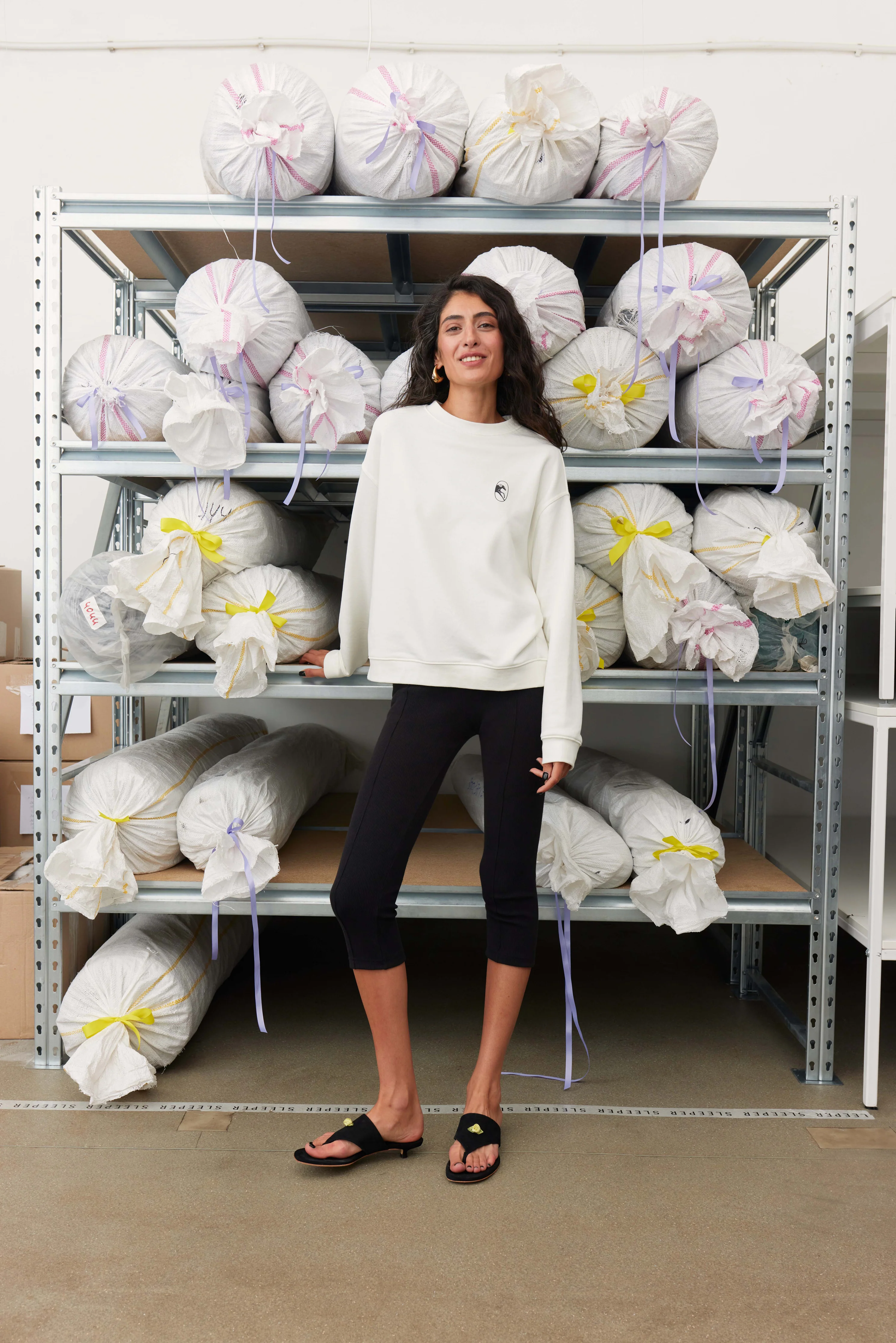 Relaxed Stretch-cotton Jersey Sweatshirt in Off-White - Image 5
