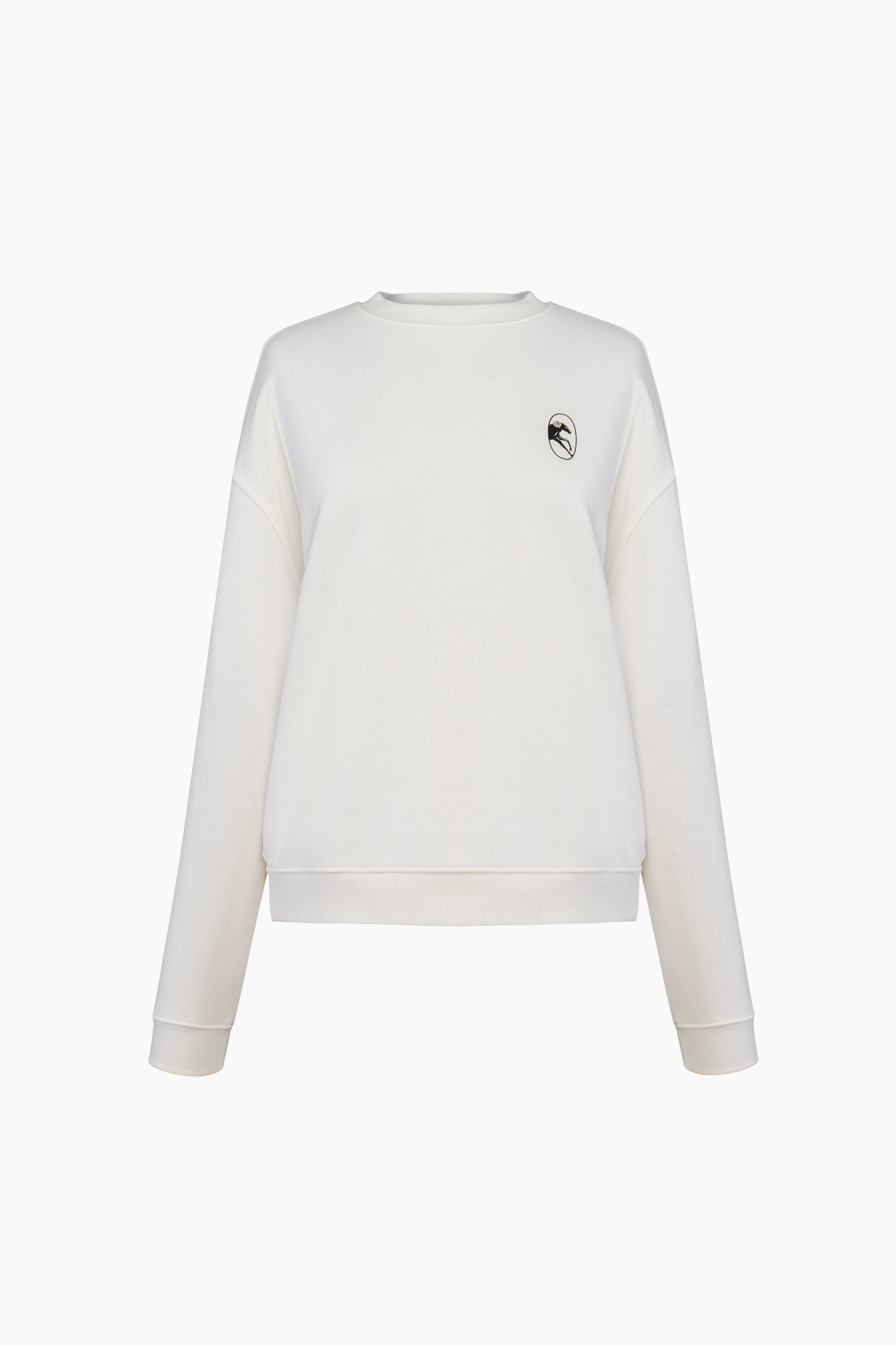 Relaxed Stretch-cotton Jersey Sweatshirt in Off-White - Image 6