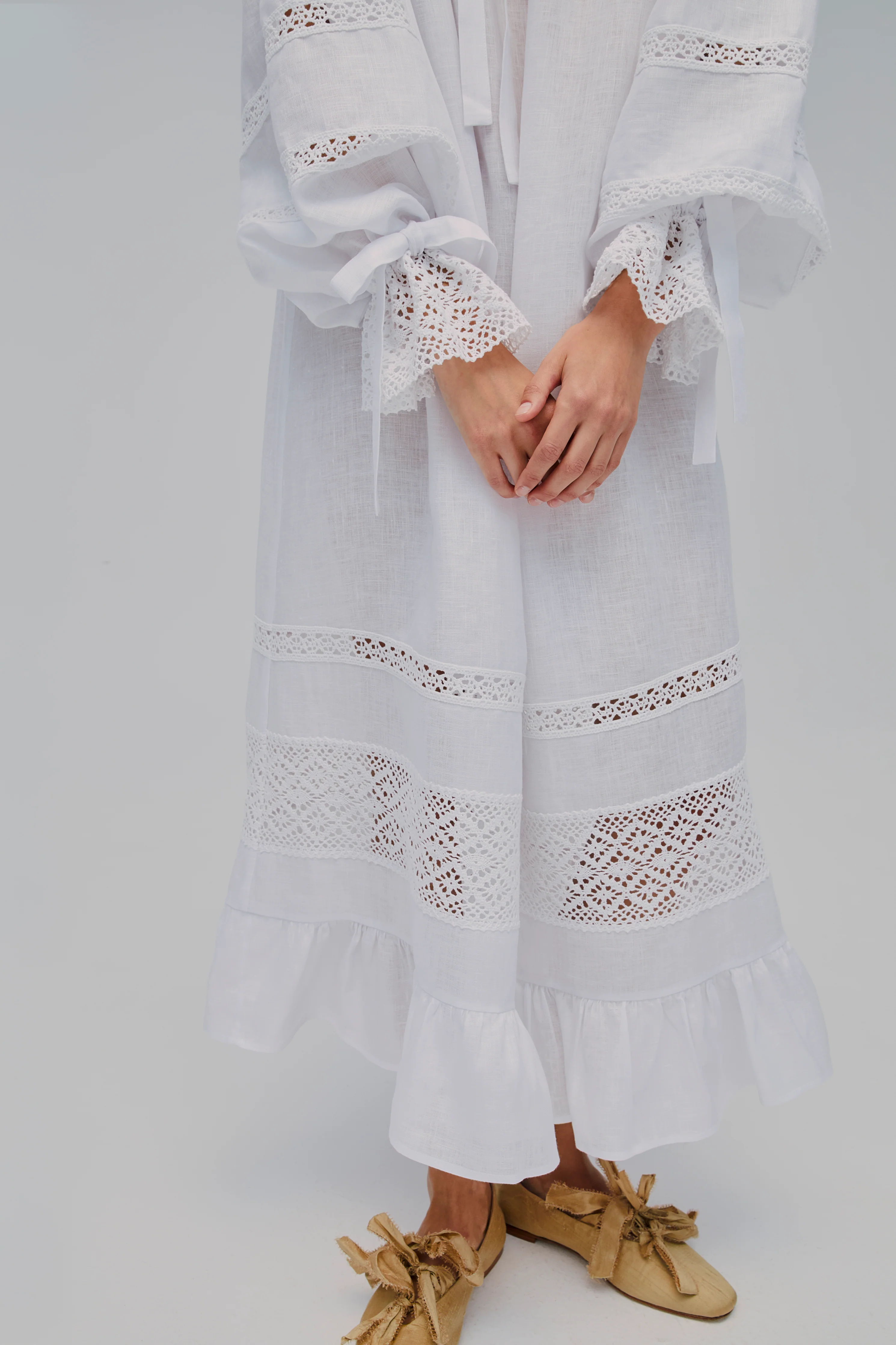 Romantica Lounge Dress in White - Image 8