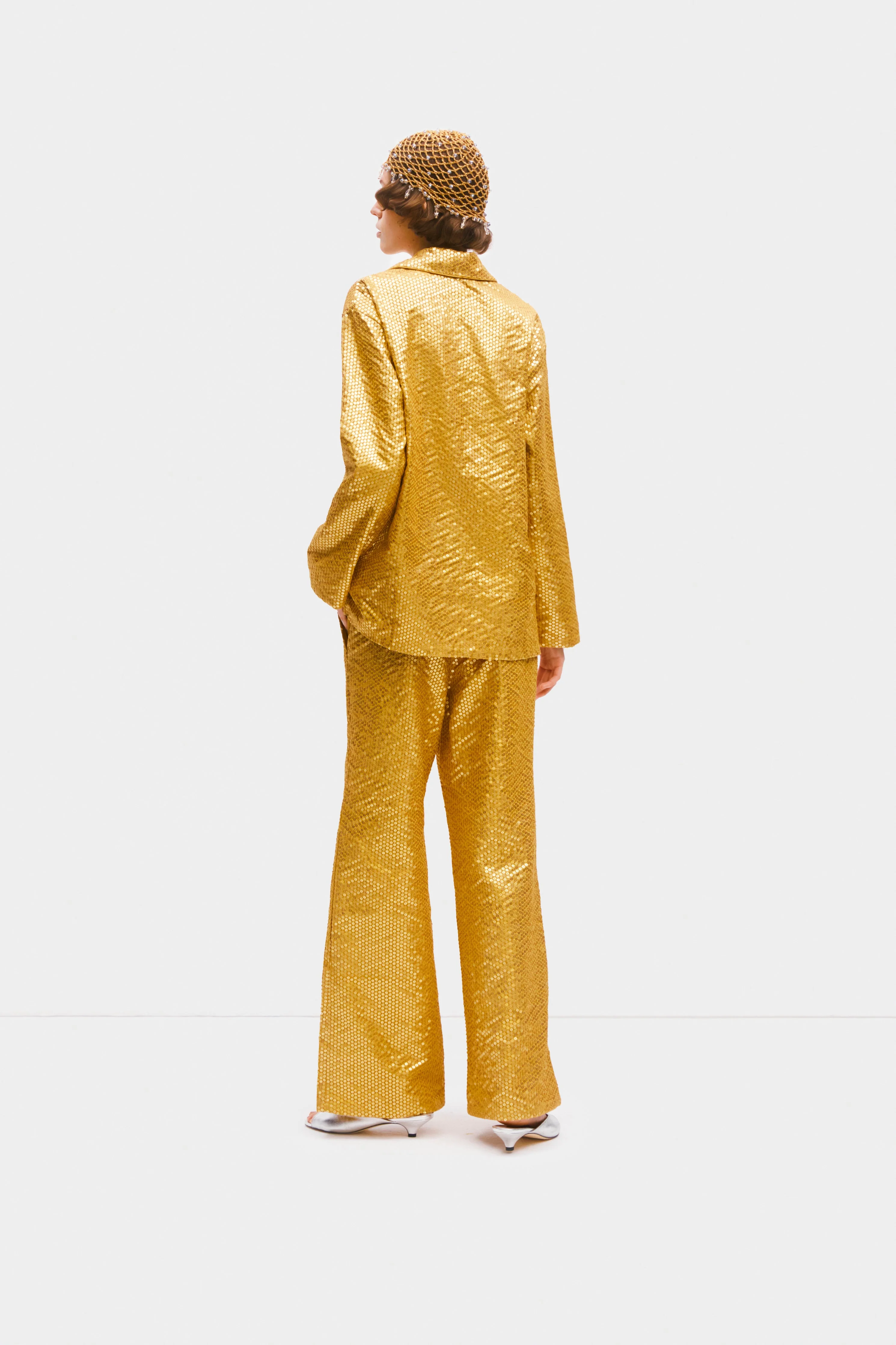 Supernova Sequined Pants in Gold - Image 5