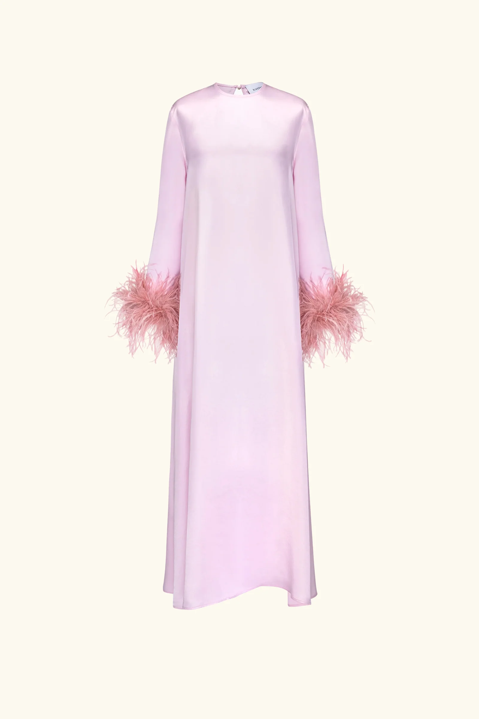 Suzi Maxi Dress with Detachable Feathers in Pink - Image 9