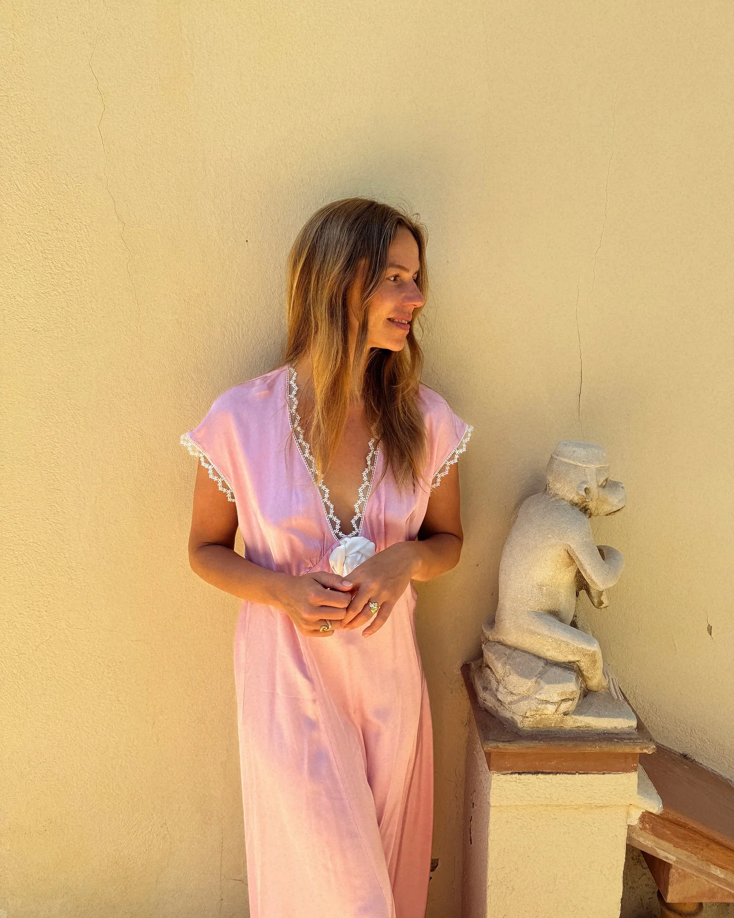 The Genus Rosa Satin Dress in Pink - Image 9