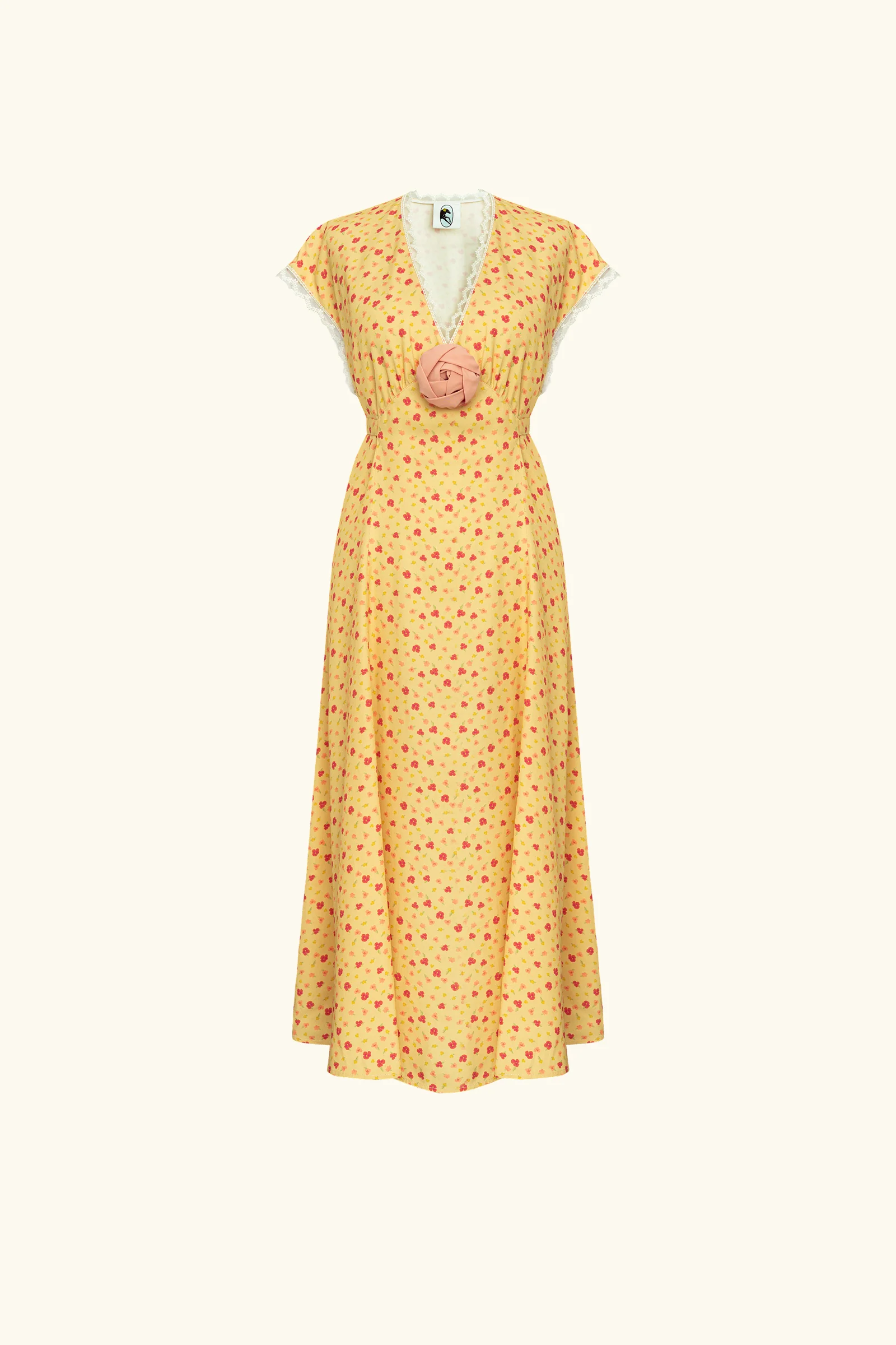 Genus Floral-Appliqué Midi Dress - Image 6