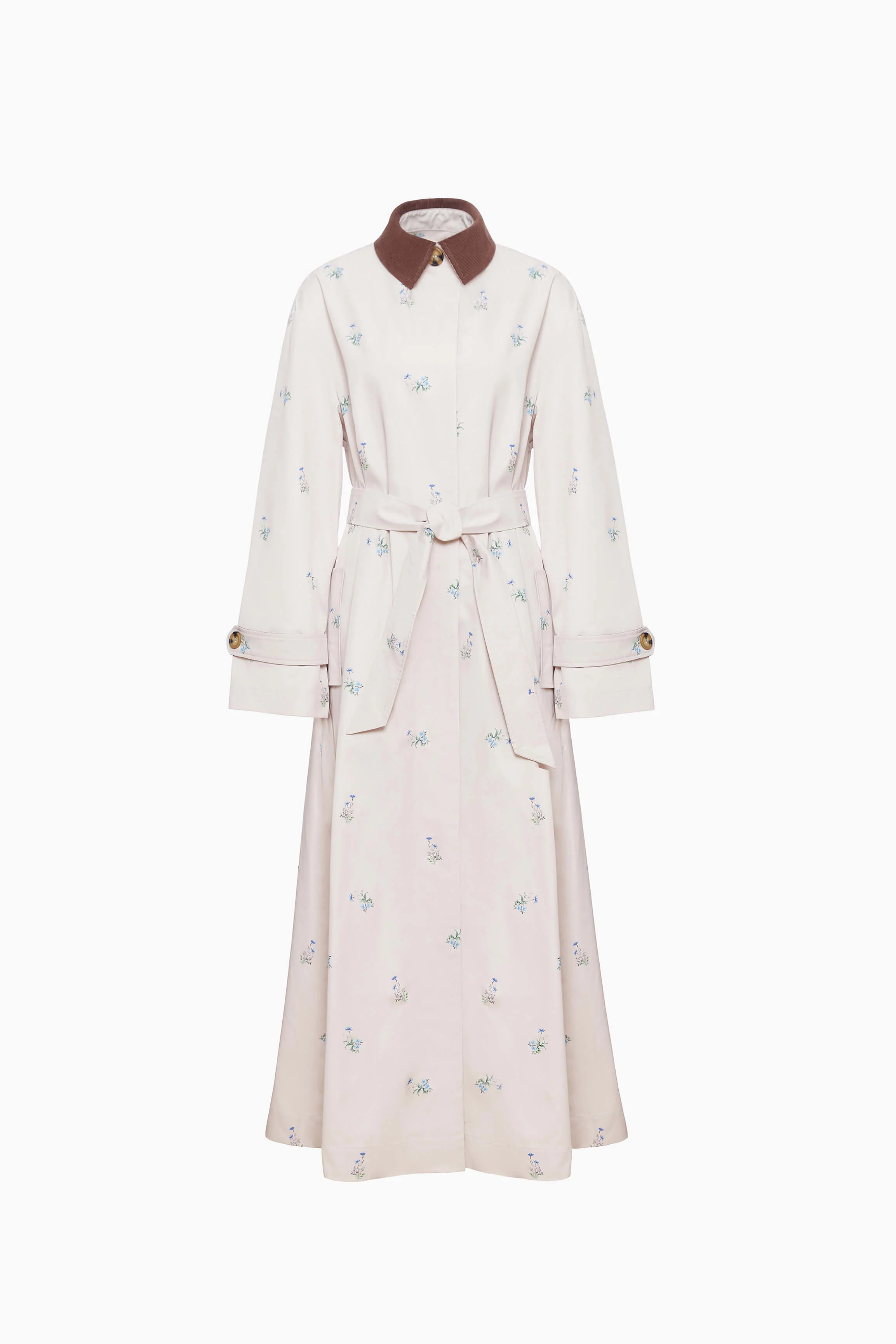 Yason Flower Trench Coat in Beige - Image 8